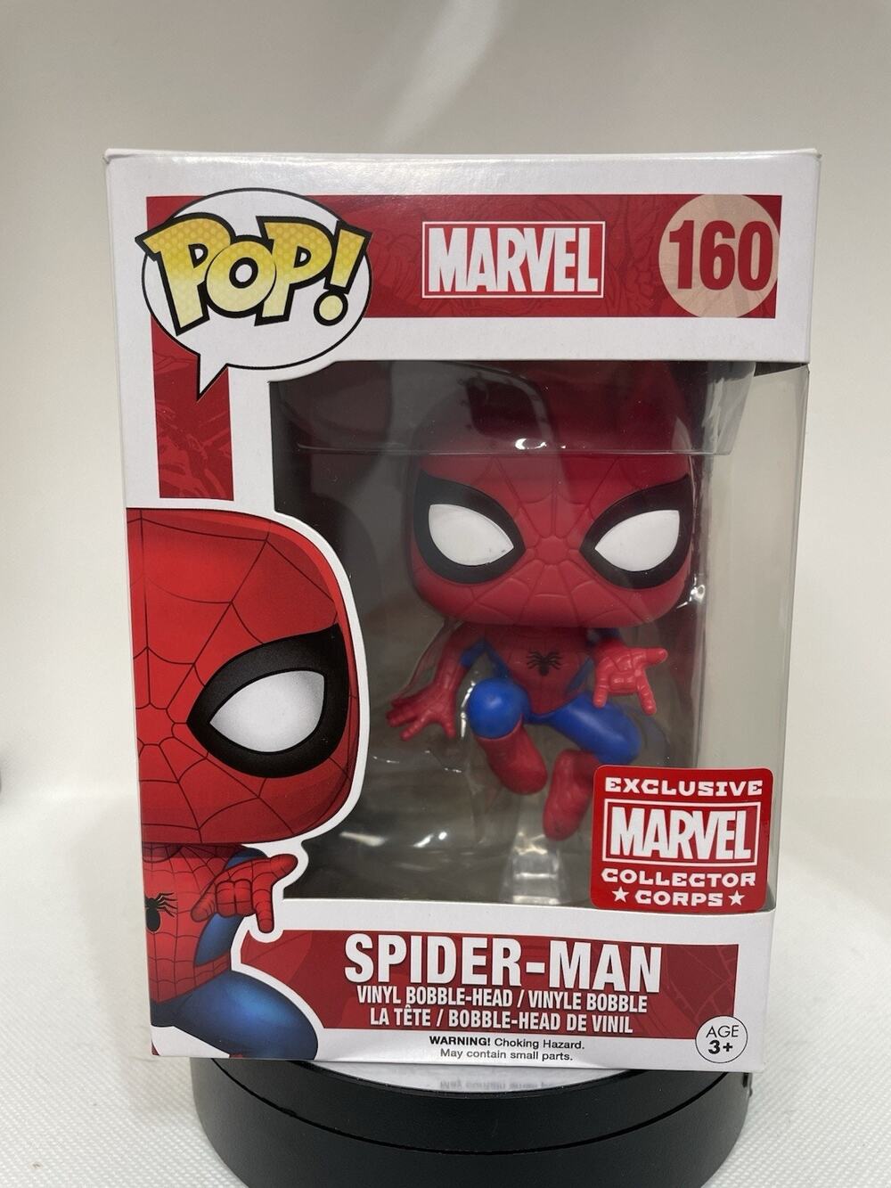Funko Pop Spider-Man #160 Vinyl Figure Marvel Comics Collector Corps Exclusive